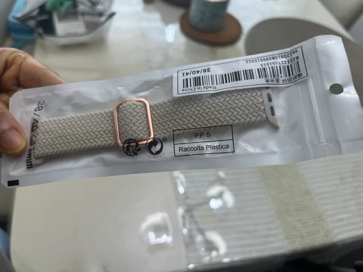 iphone watch belt Woven Watch Band with Rose Gold Buckle - photo 3