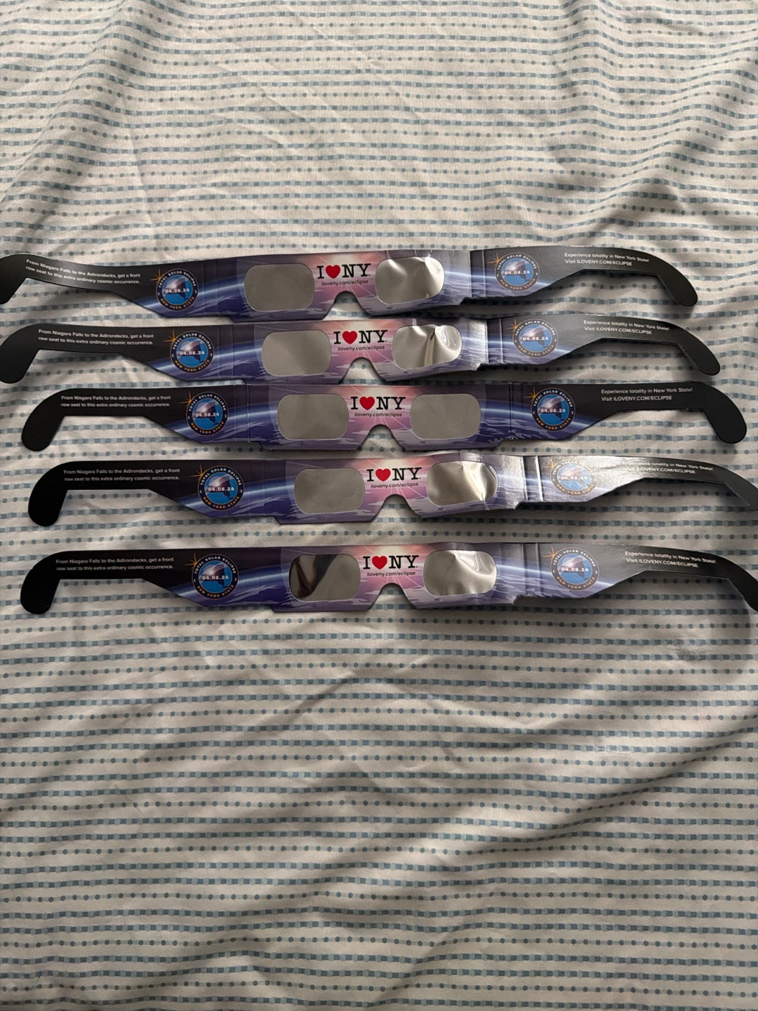 I LOVE NY Eclipse Glasses - Set of 5