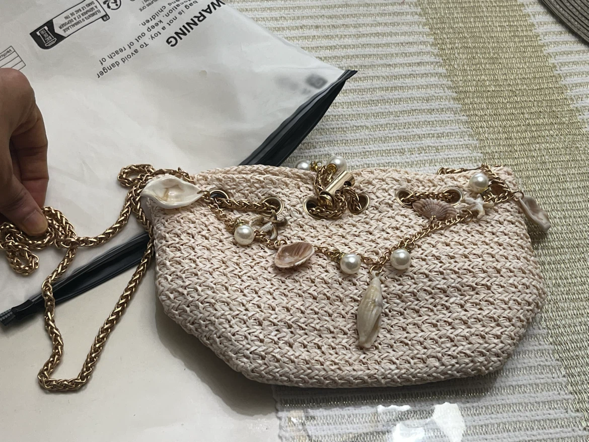 Bag with Sea Shells and Pearls