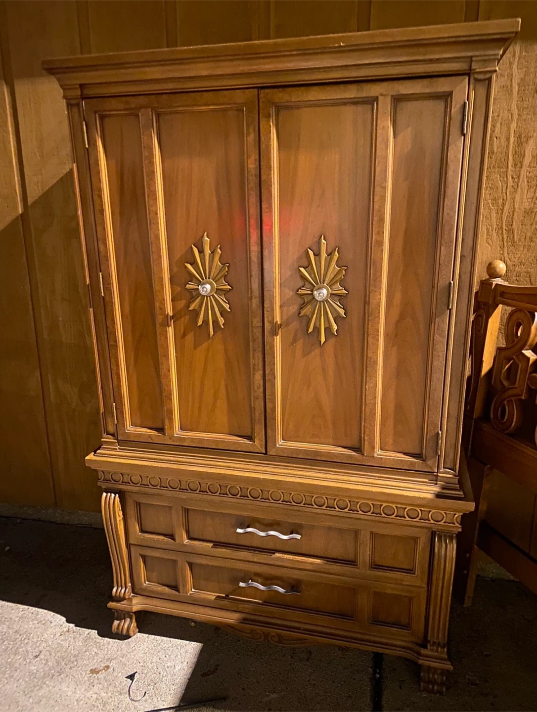 Thomasville Wood Armoire with Drawers