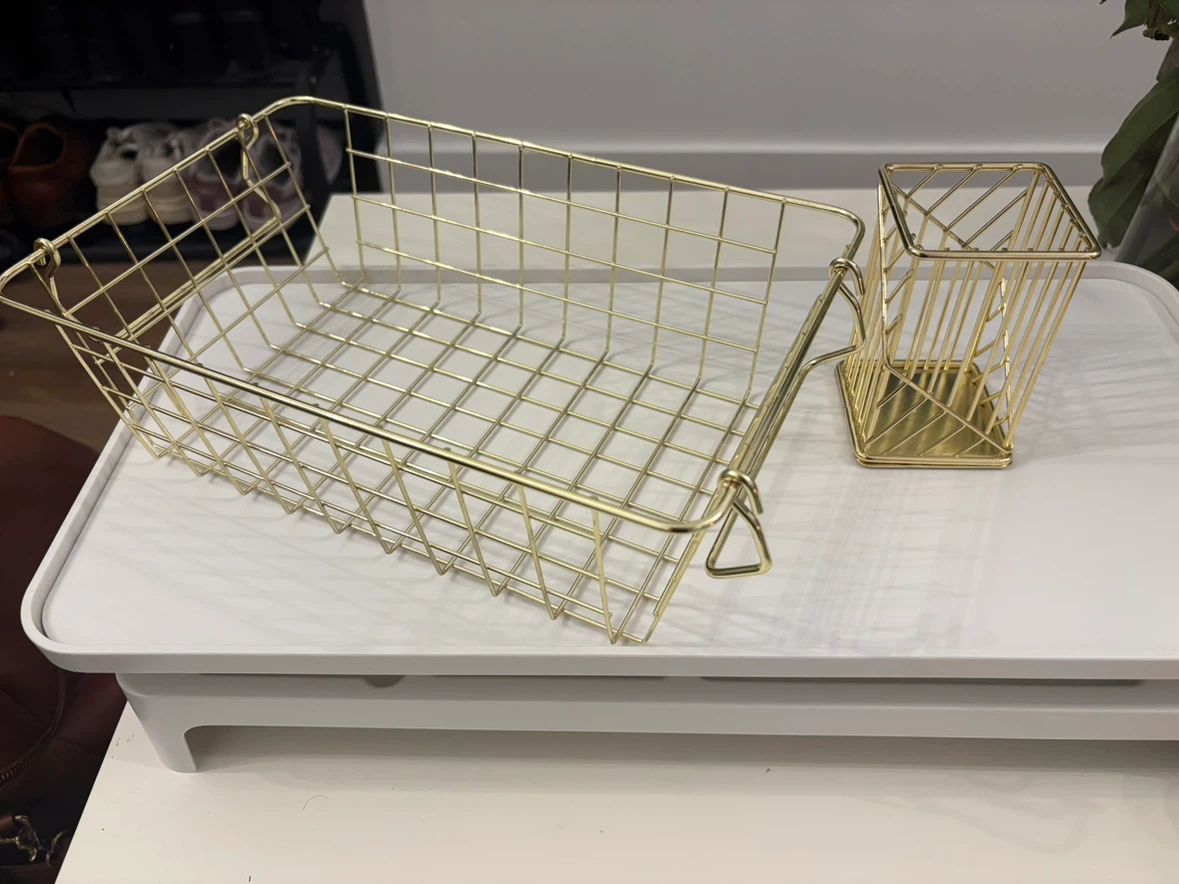 Metal Basket & Pen Holder