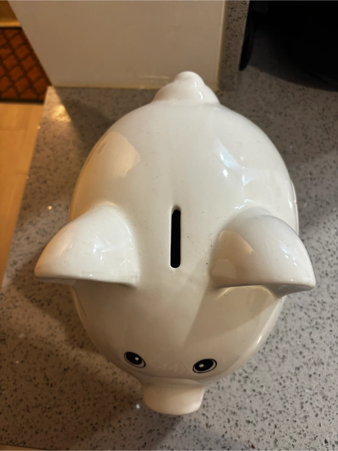 White Piggy Bank with "Once Upon a Time" Design - photo 2