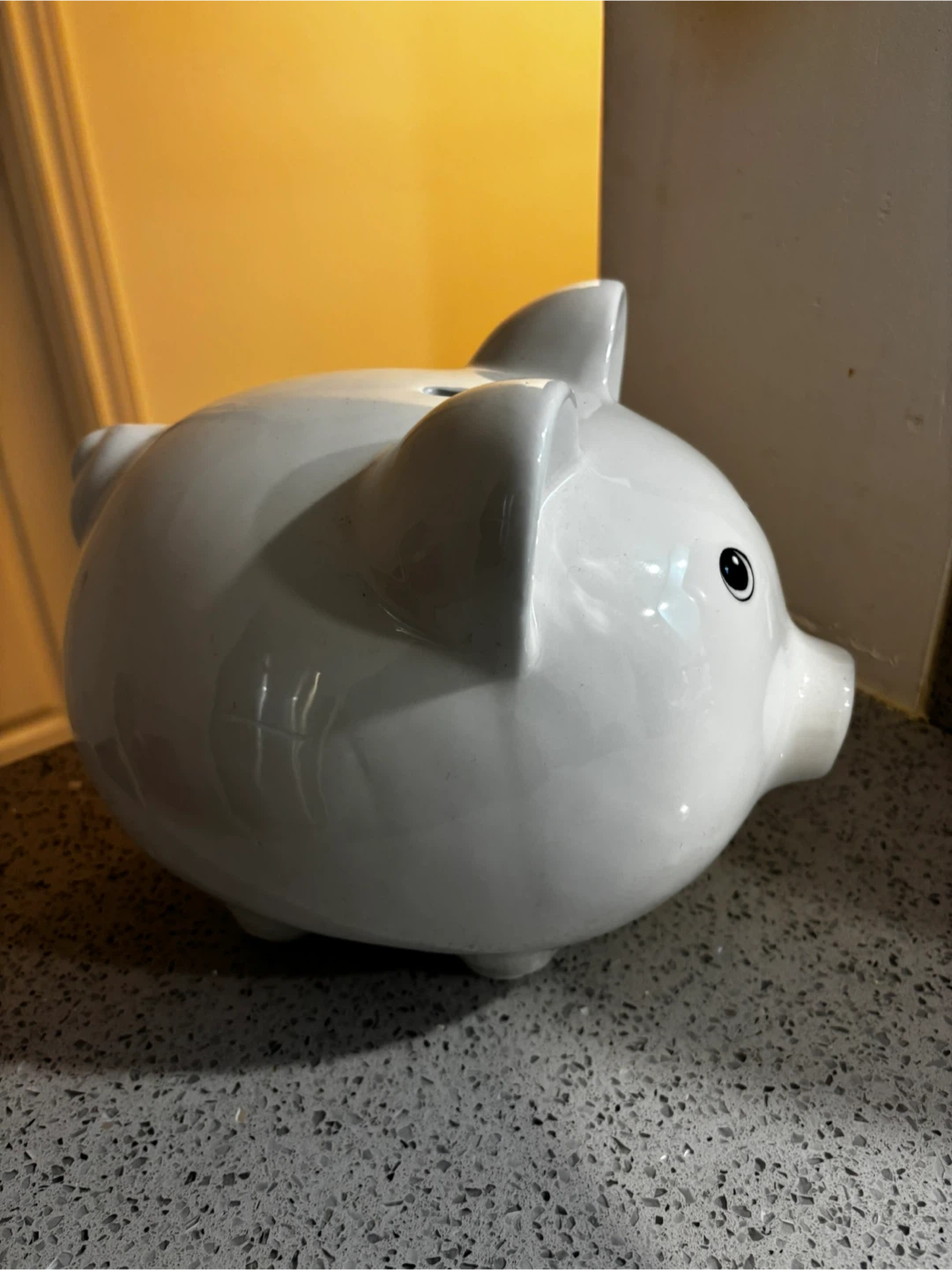 White Piggy Bank with "Once Upon a Time" Design - photo 3
