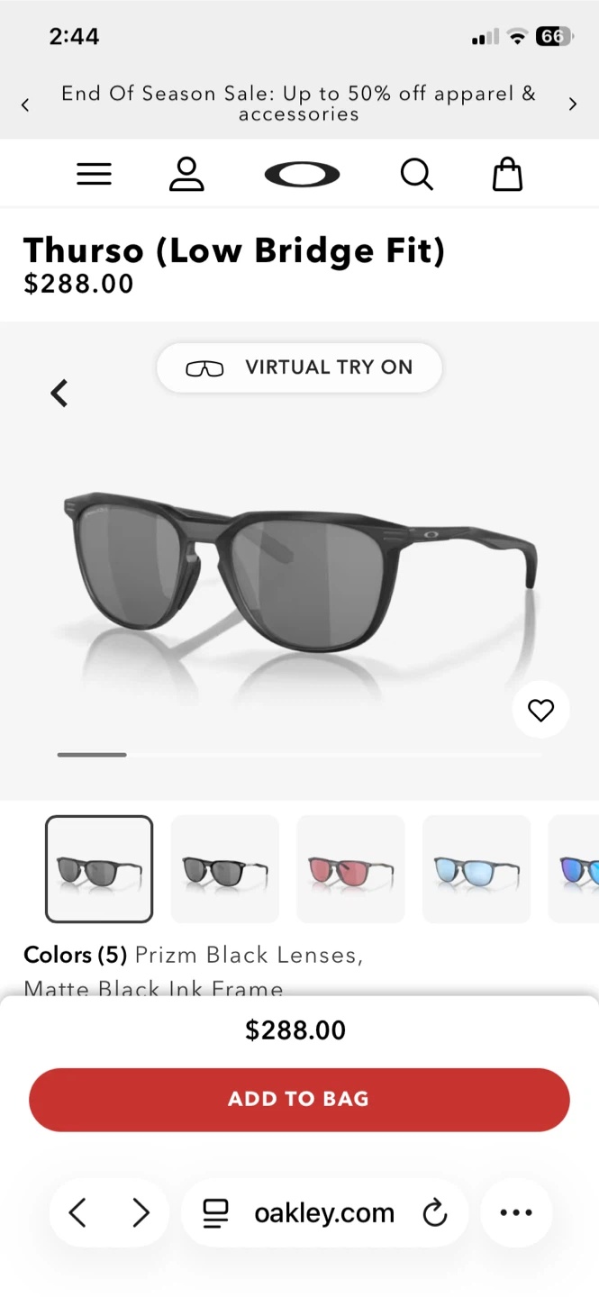 Oakley Thurso Low Bridge Fit Sunglasses