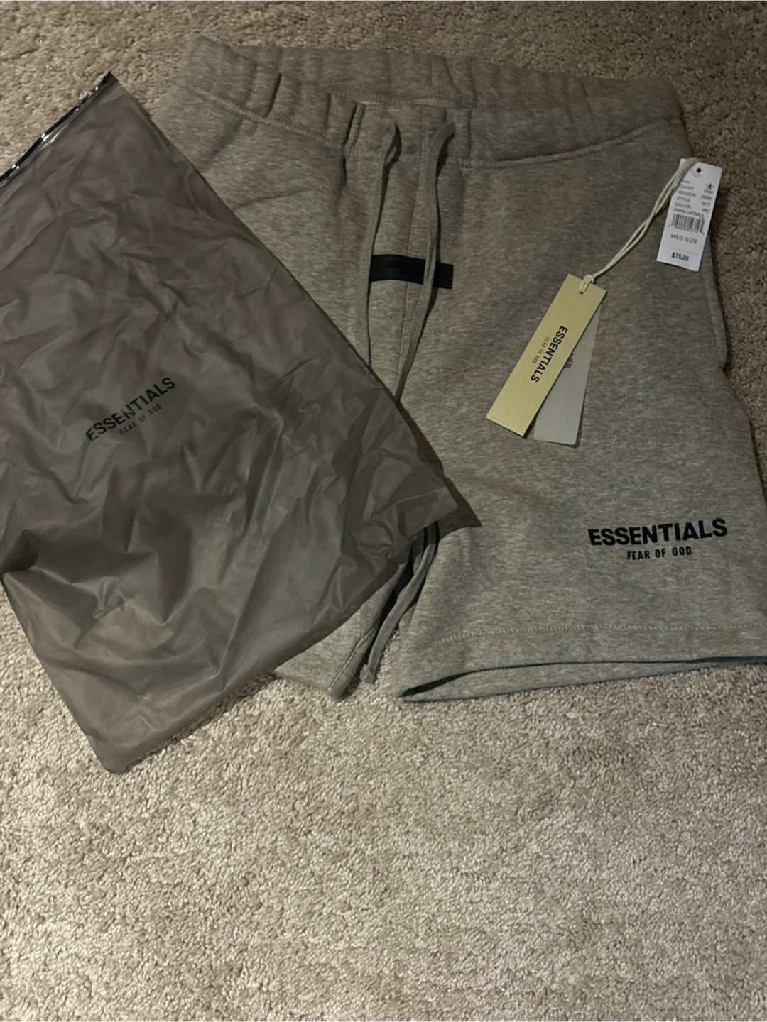 Fear of God Essentials Sweat Shorts Medium Grey