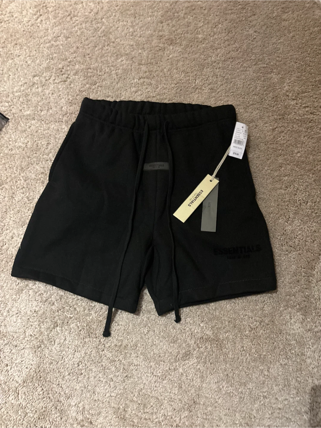 Fear of God Essentials Black Sweat Shorts
