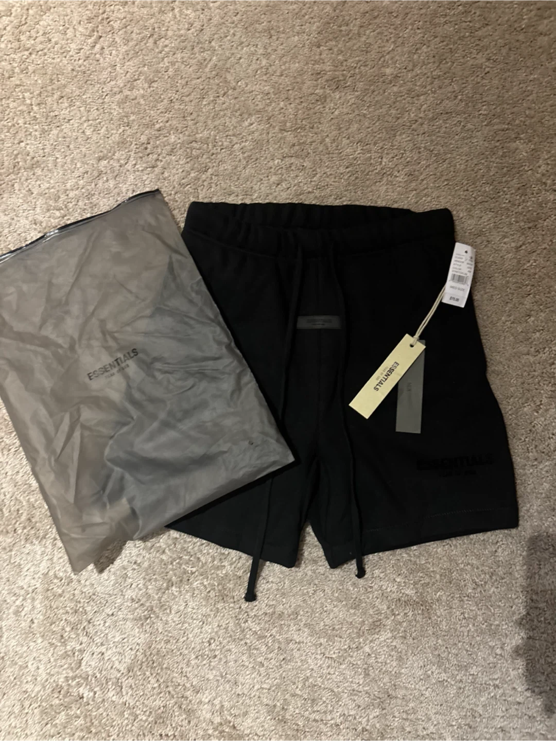 Fear of God Essentials Black Sweat Shorts - photo 2