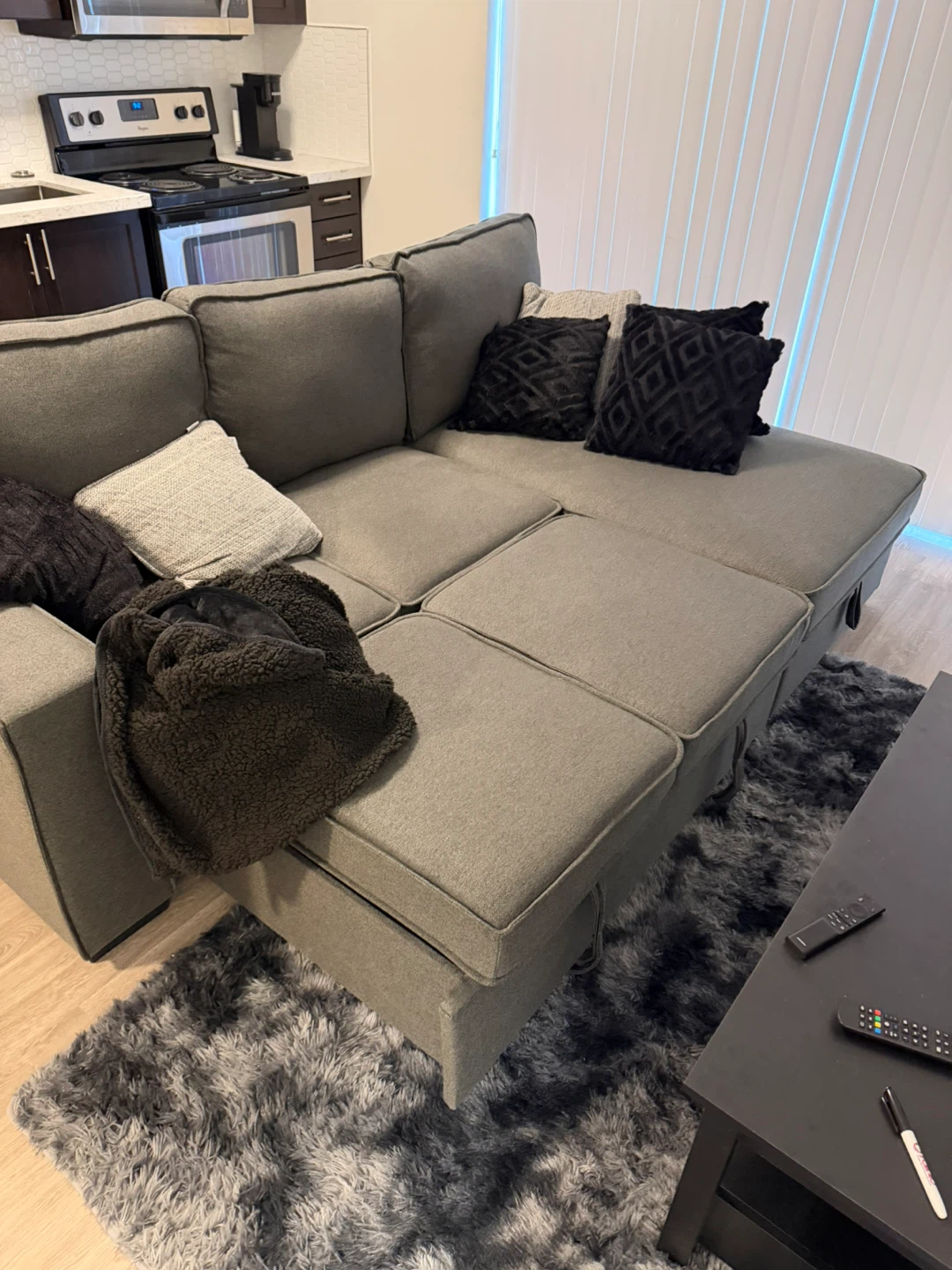Sectional Sofa-Bed With Storage