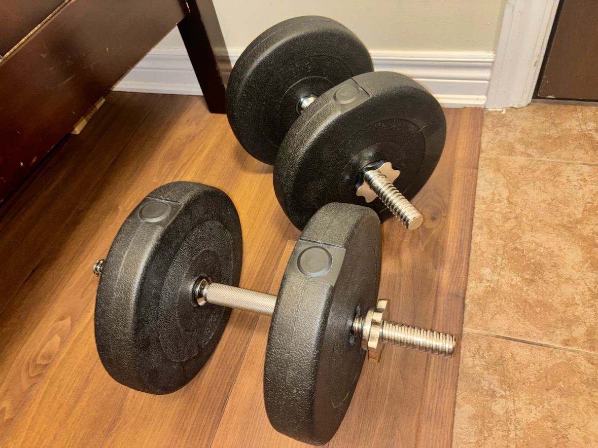 Adjustable Dumbbell Set with 5kg Plates - photo 4