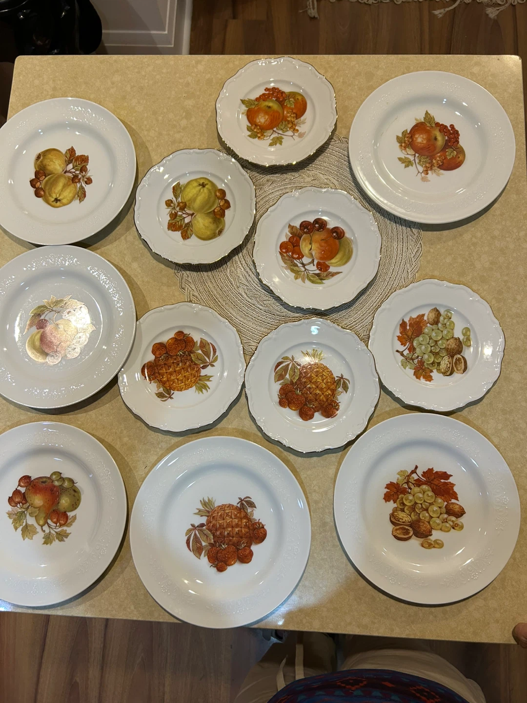 Schrazer china Plates Set(12)- Fruit Design