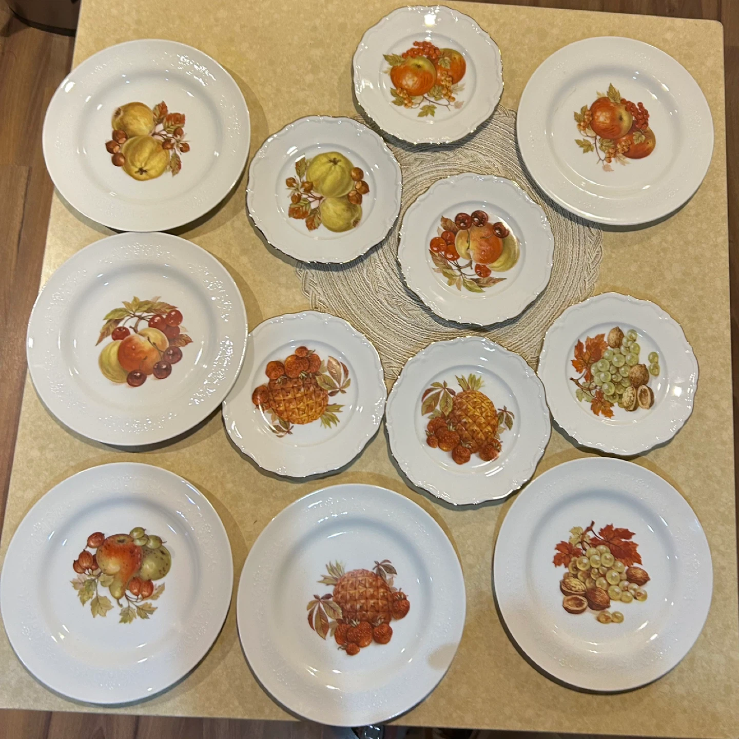 Schrazer china Plates Set(12)- Fruit Design - photo 3
