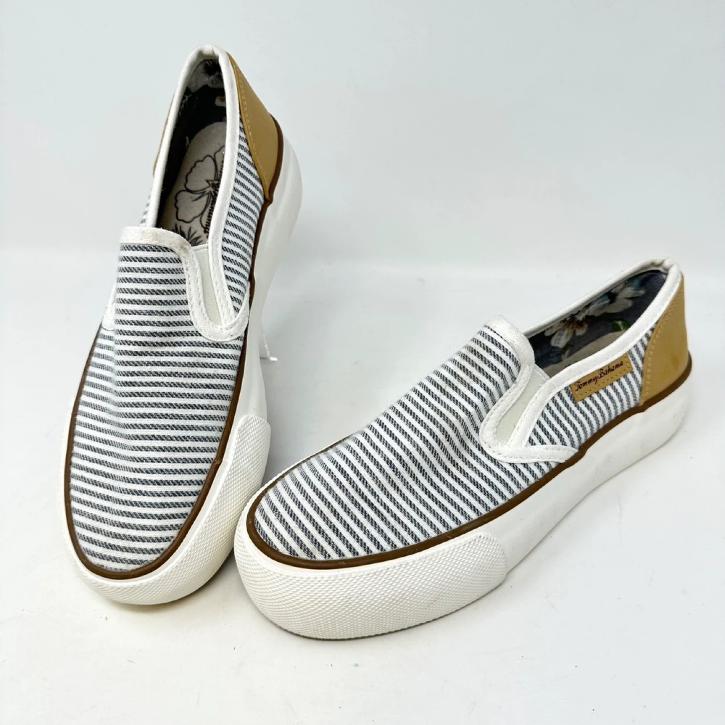 NEW - Tommy Bahama Striped Slip-On Shoes - Size 8.5