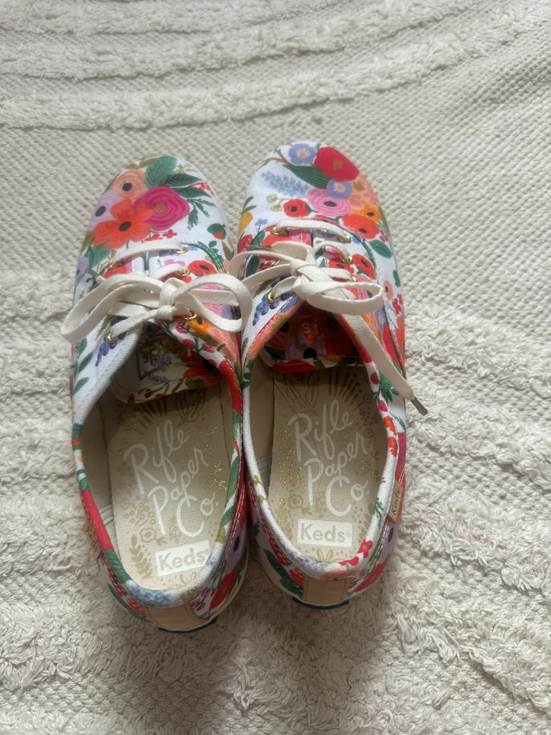 Keds Rifle Paper Co. Floral Canvas Sneakers Size 5 - photo 3