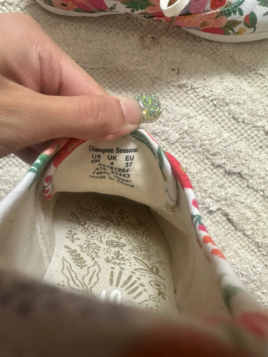 Keds Rifle Paper Co. Floral Canvas Sneakers Size 5 - photo 5