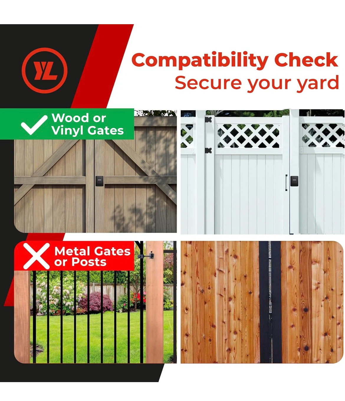 YardLock Keyless Gate Lock with Latch Cover - photo 4