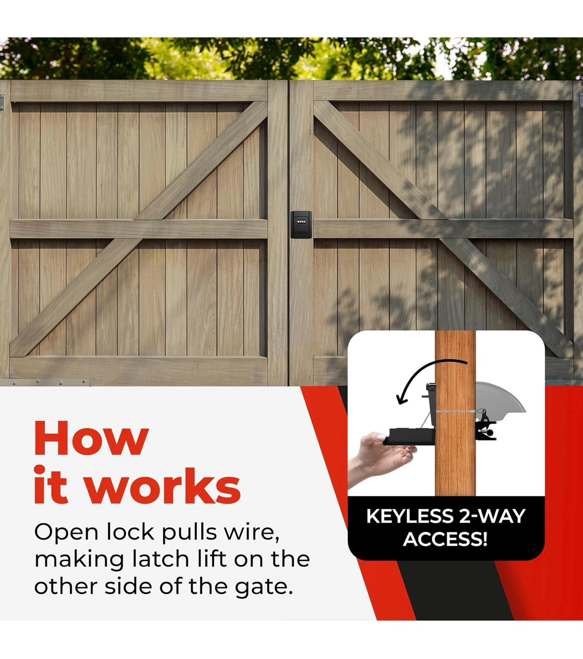 YardLock Keyless Gate Lock with Latch Cover - photo 5