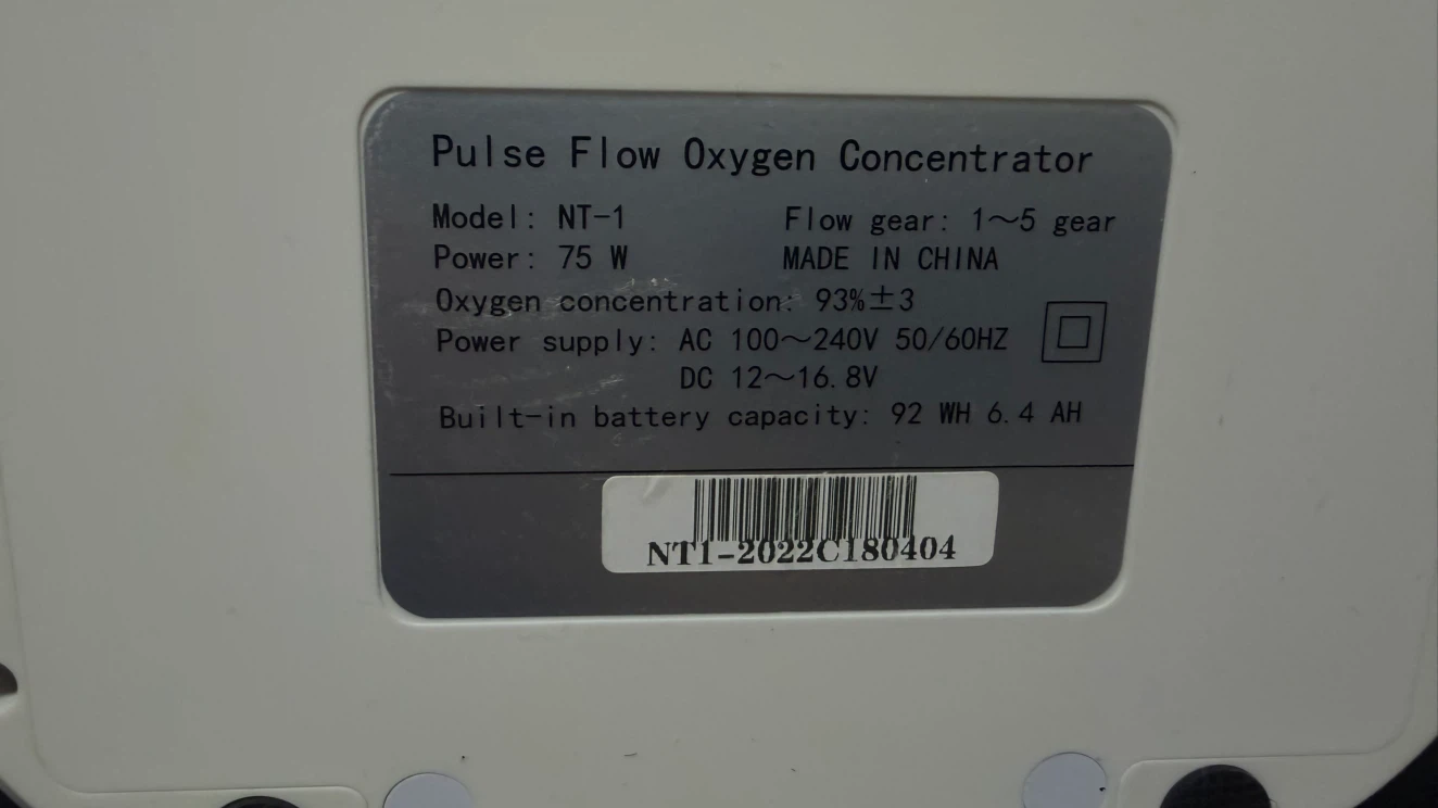 Oxígeno Concentrator NT-1 1/5  gear