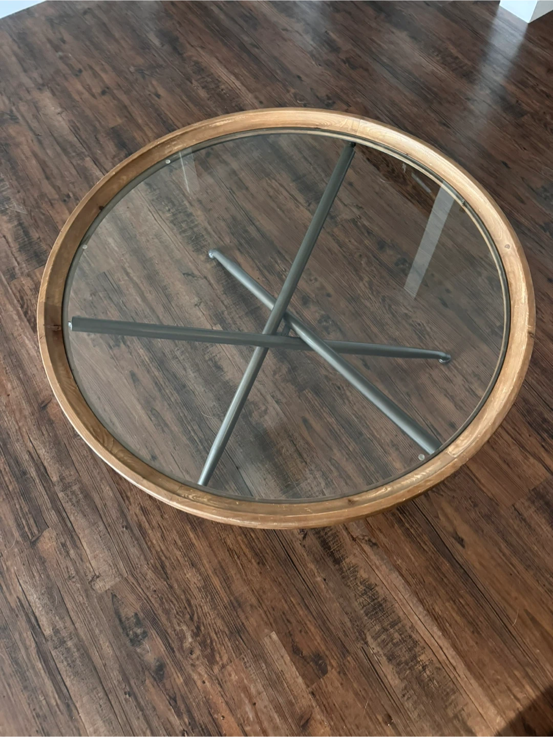 Fir Wood & Glass Coffee Table - photo 3