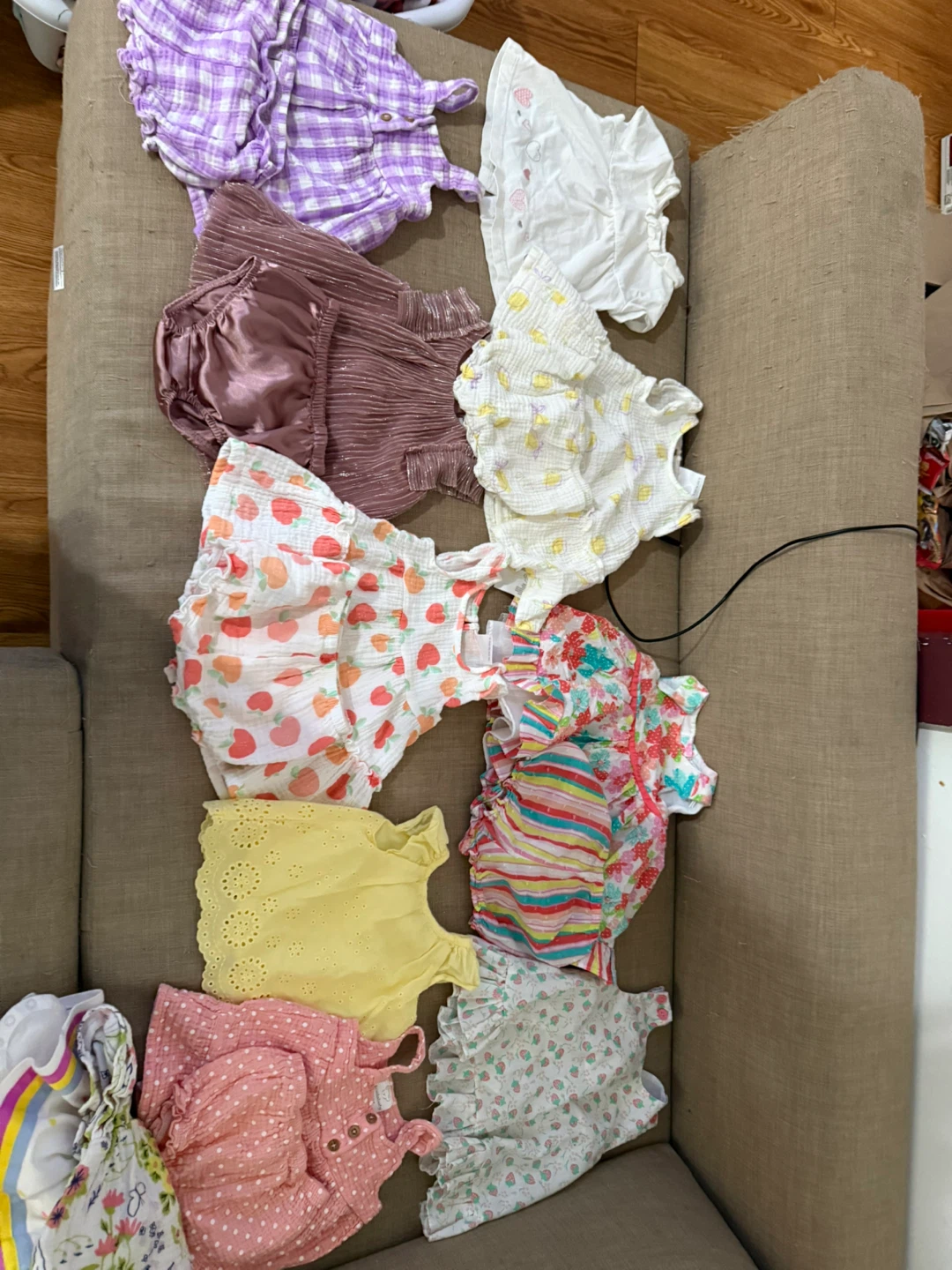 Baby clothes, bassinet, breast pump bundle