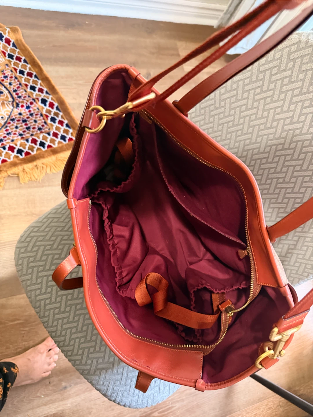 Coach Signature Print Leather Trim Tote Bag - photo 3
