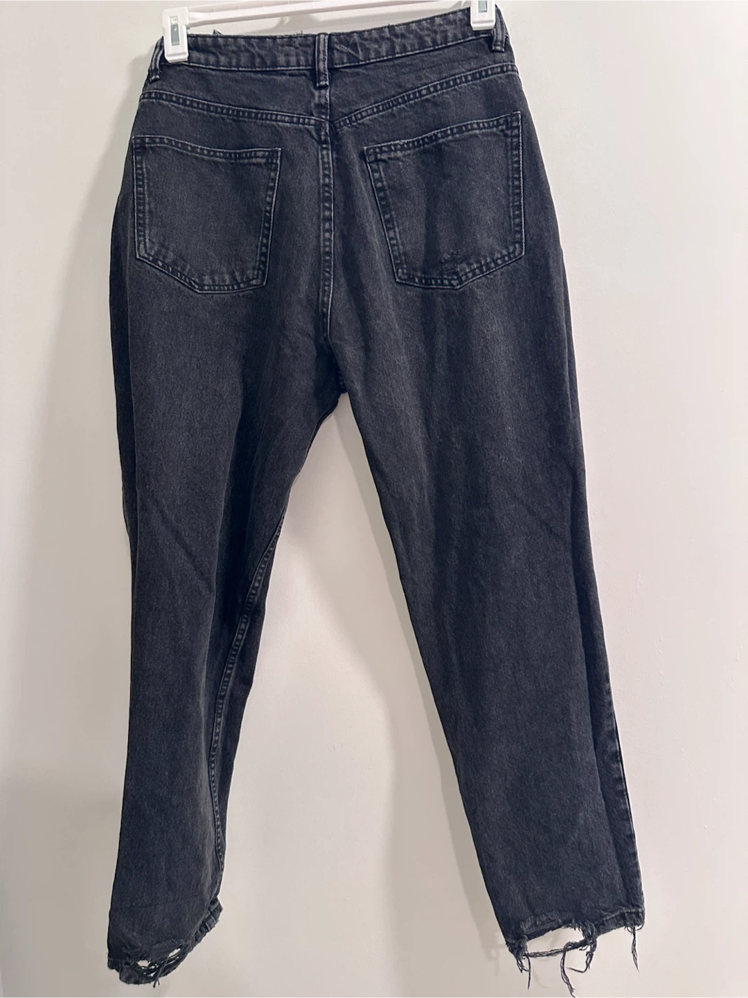 ZARA Black Distressed Mom Jeans  USA Size 10 - photo 2