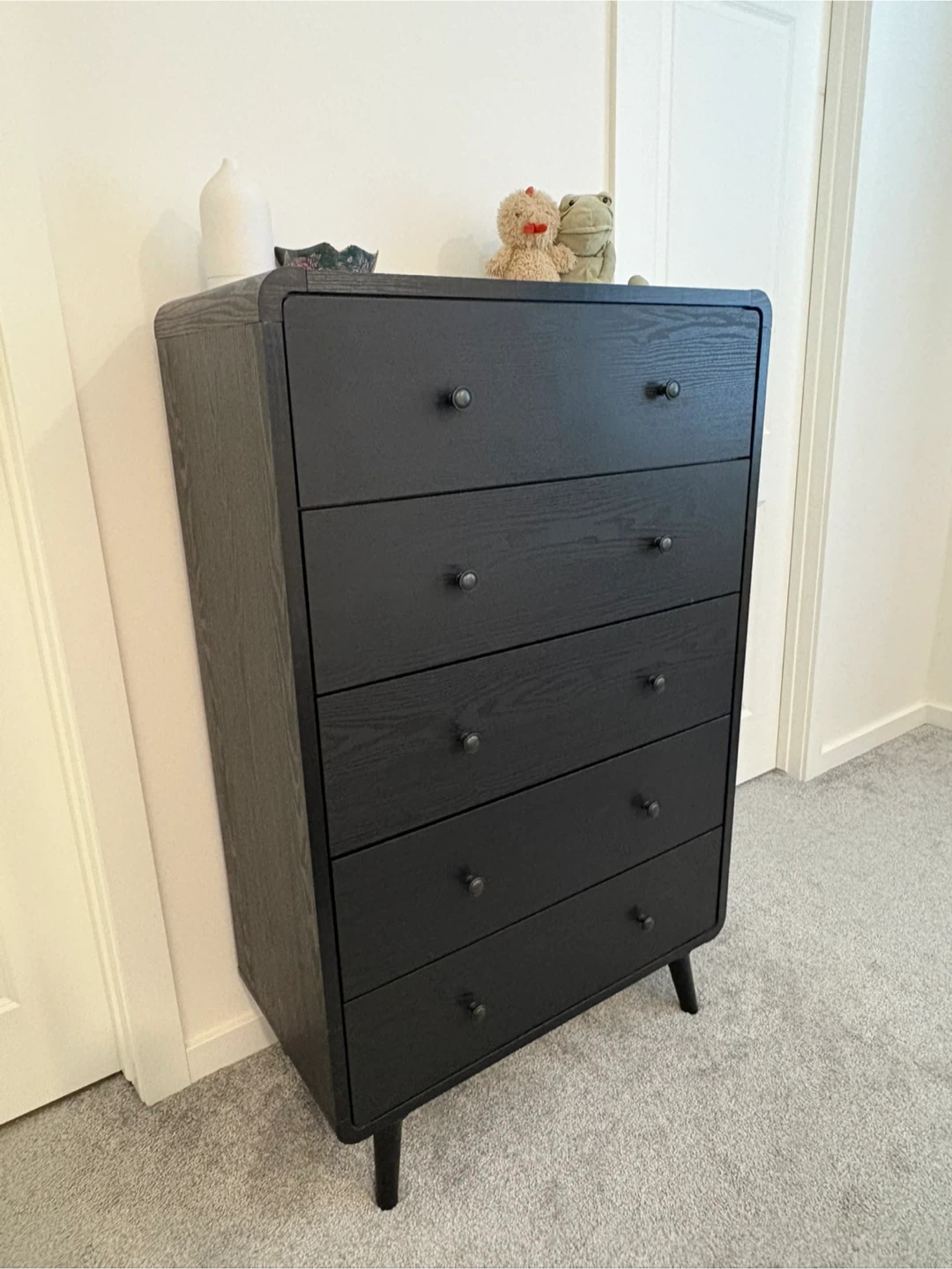Black 5-Drawer Dresser - photo 4