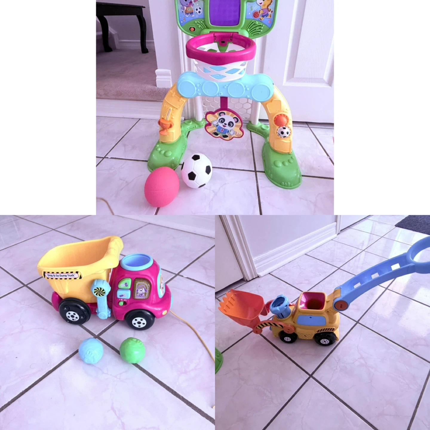 Kids Toy Bundle – Basketball & Trucks (3 items)