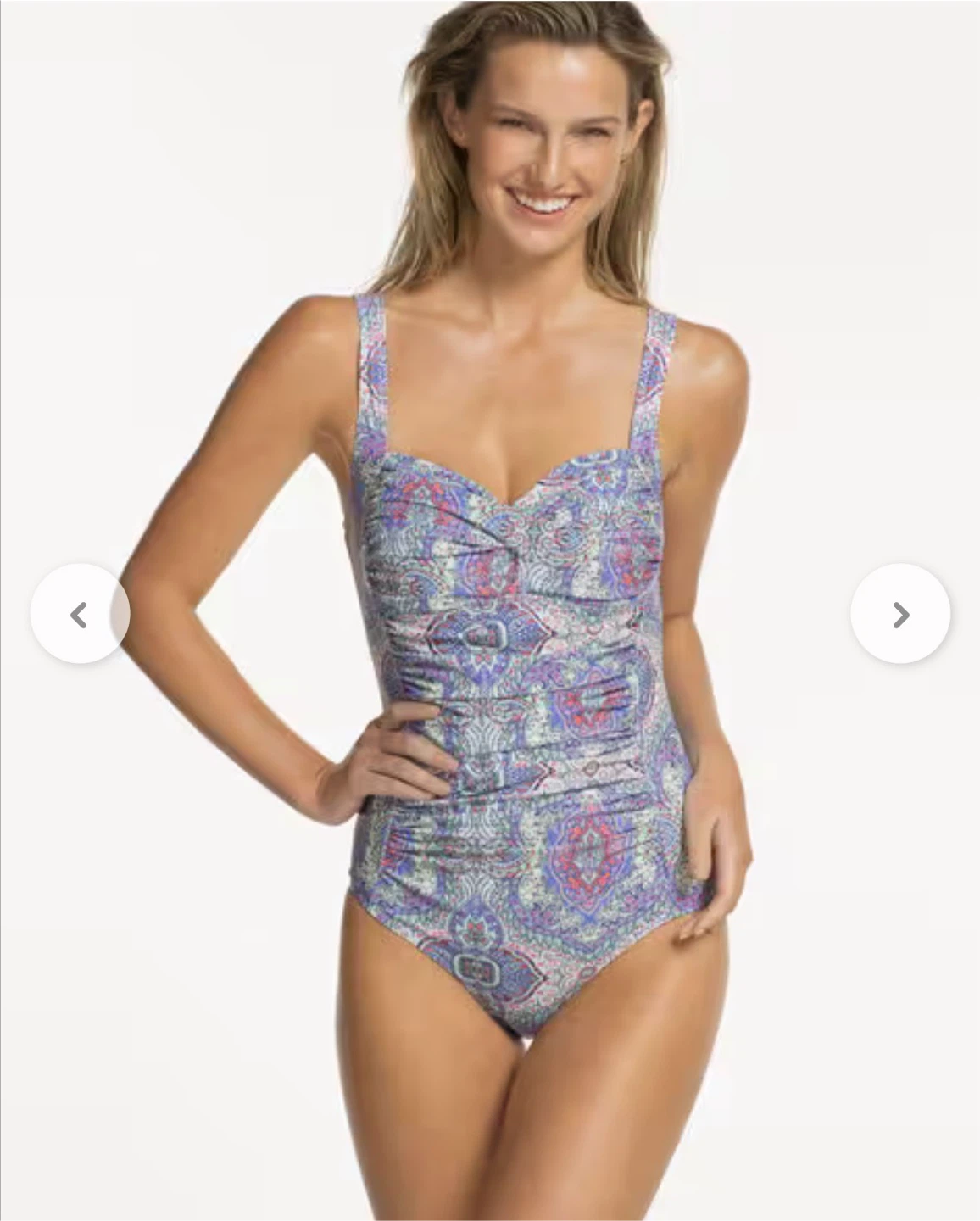 Hunkemoller Paisley Ruched One Piece Bathing Suit Size 8/10 - photo 4