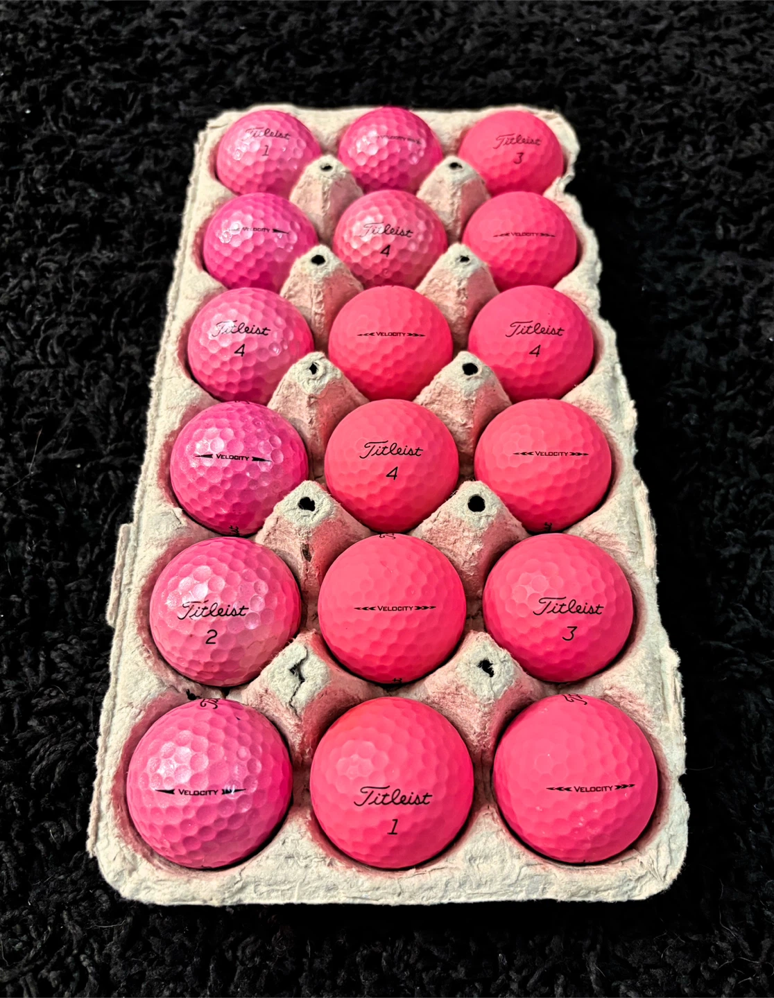 18 Titleist Velocity Pink Golf Balls