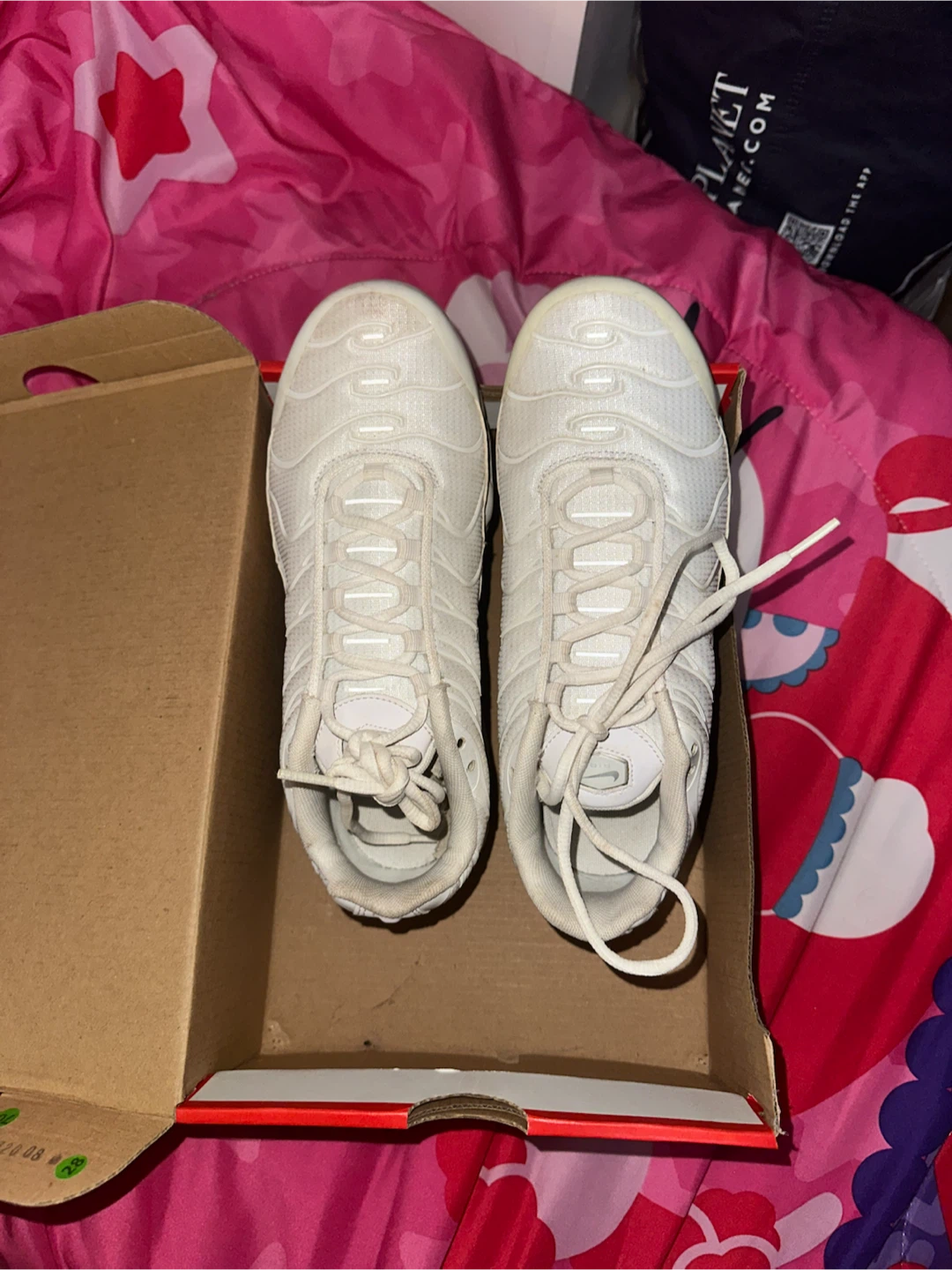 Nike Air Max Plus (GS) White/Metallic Silver Shoes - photo 2