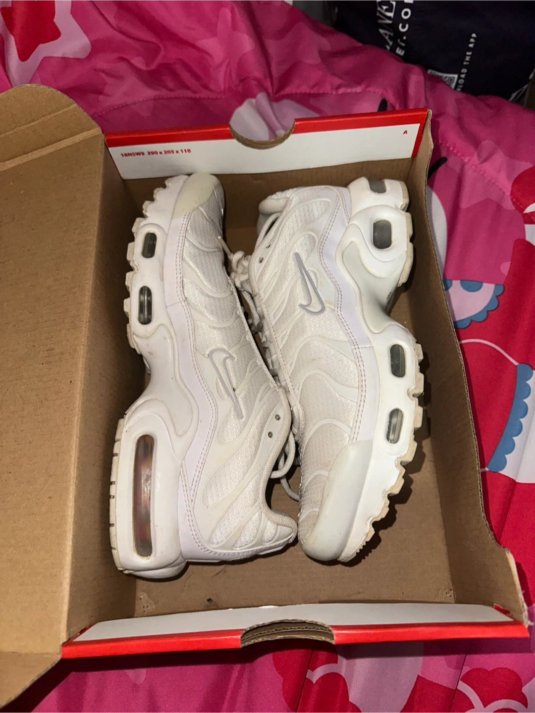 Nike Air Max Plus (GS) White/Metallic Silver Shoes - photo 3