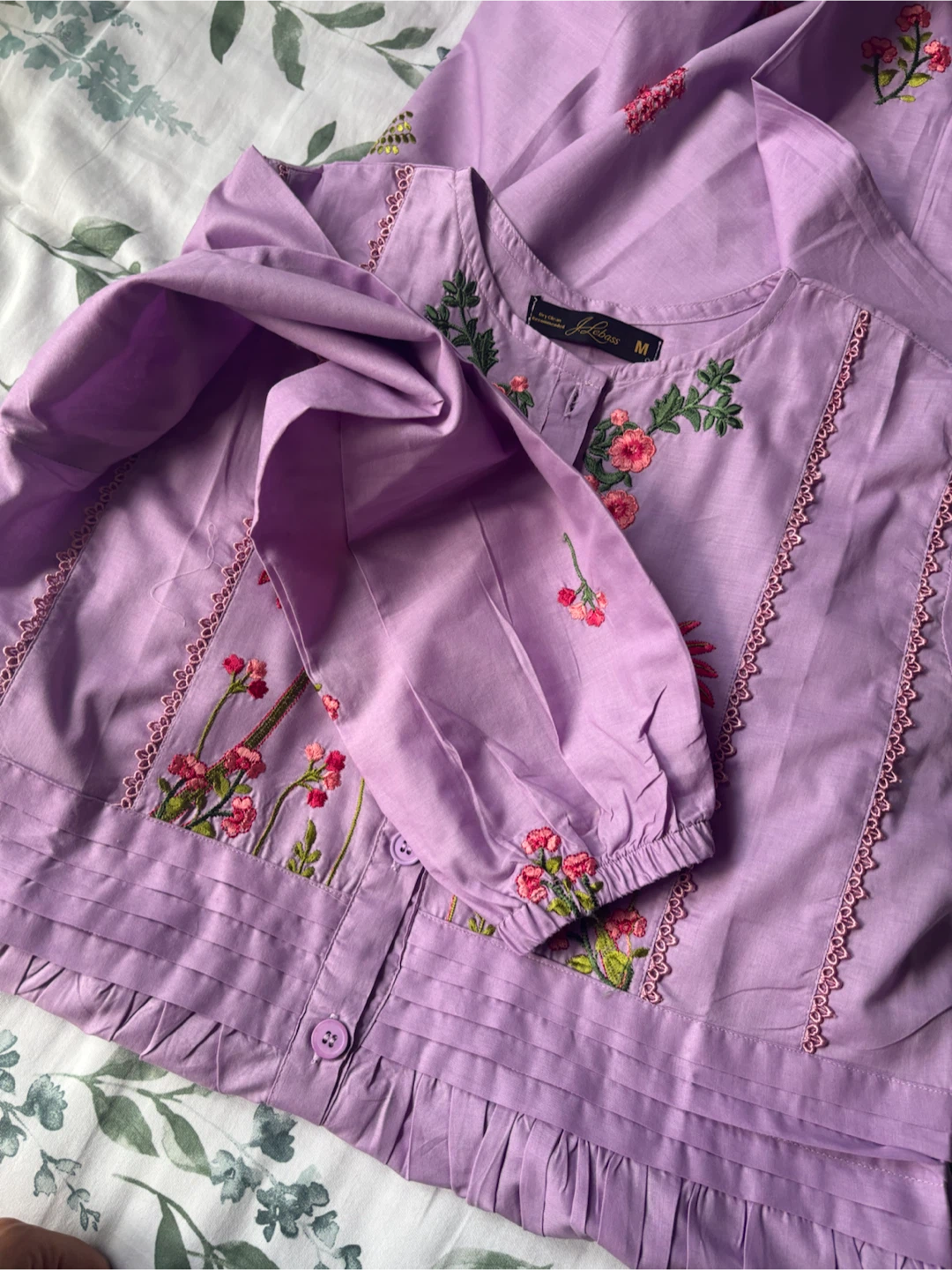 Lilac Embroidered Maxi Dress - photo 2