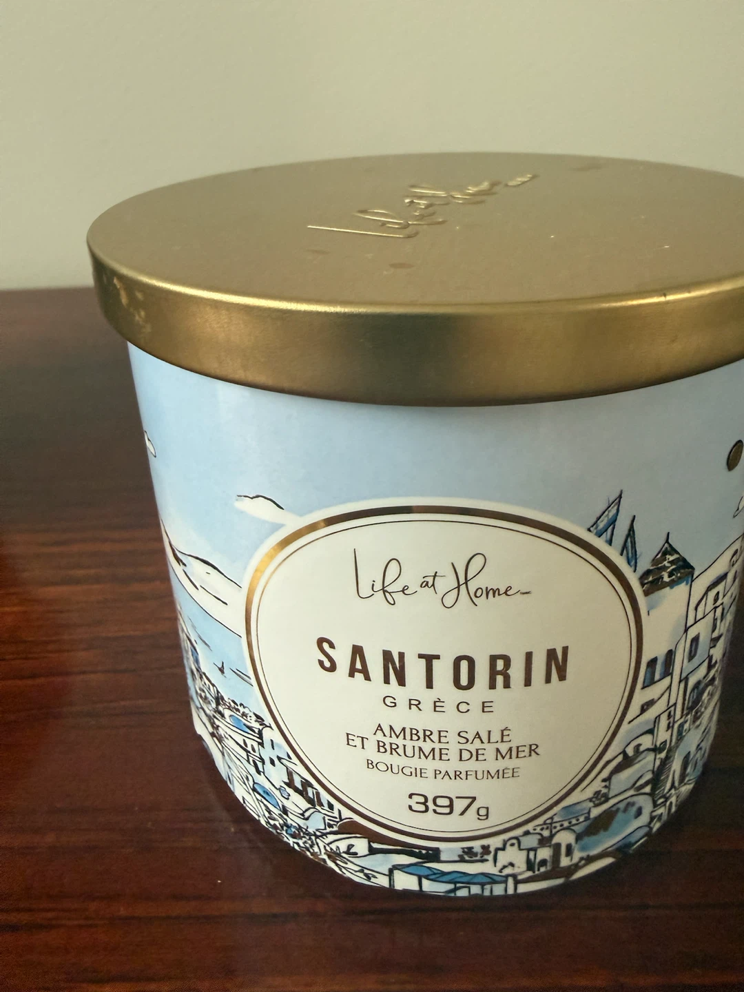 Life at Home Santorini Ambre Salé & Brume de Mer Candle