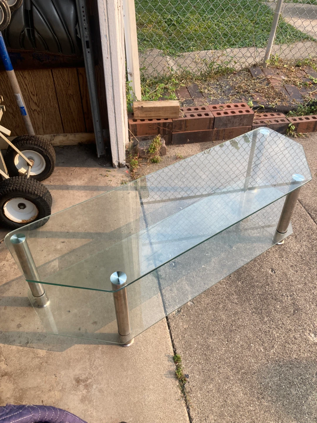 Glass and Metal 2-Tier Coffee Table - photo 4