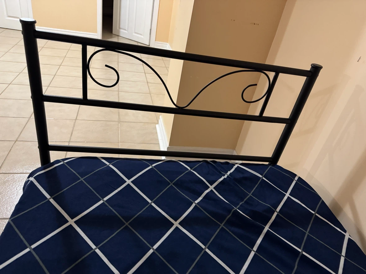Black Metal Bed Frame - photo 2