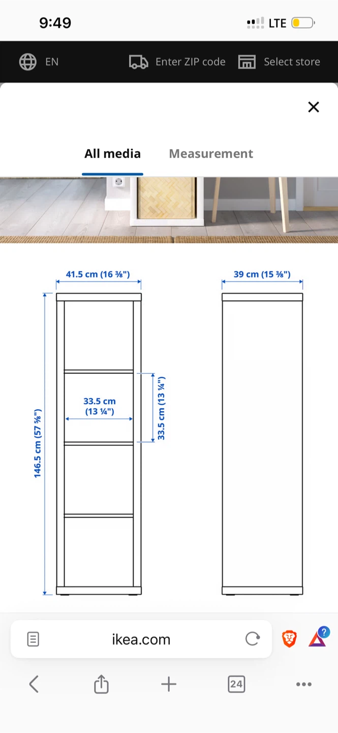 IKEA KALLAX 4-Cube Shelving Unit – White - photo 5