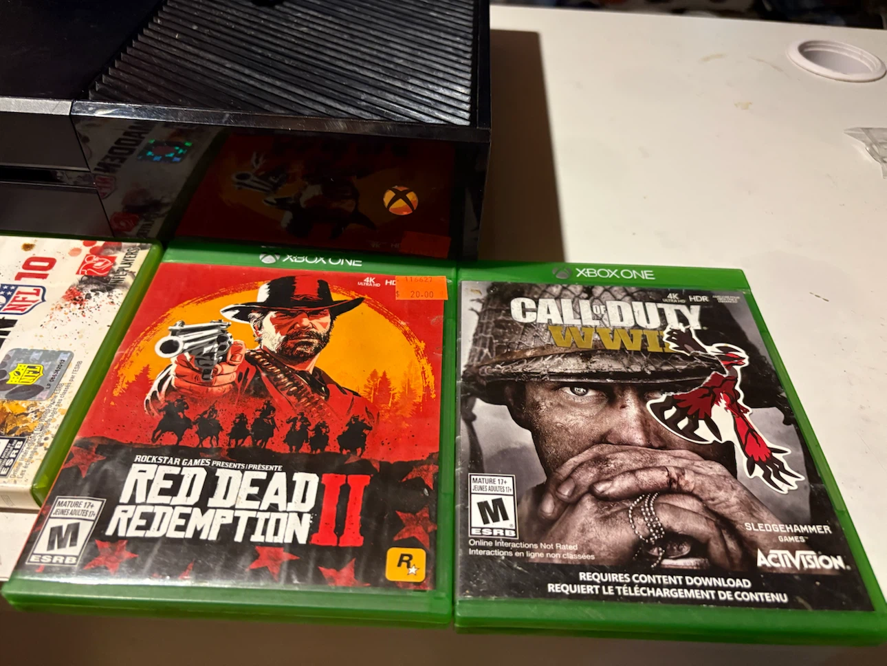 Xbox One Video Games - Red Dead Redemption 2 & Call of Duty WWI