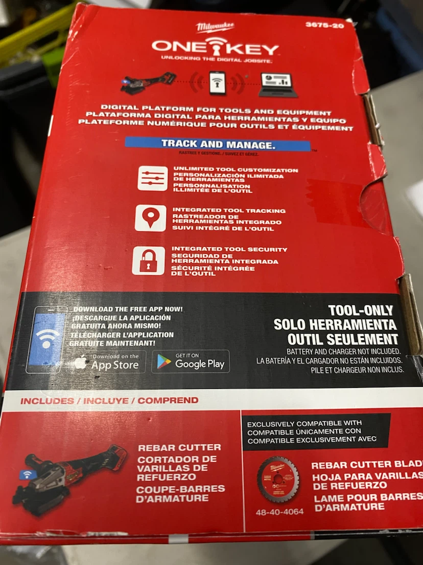 Milwaukee Fuel M18 1-1/4” rebar cutter New in box - photo 3