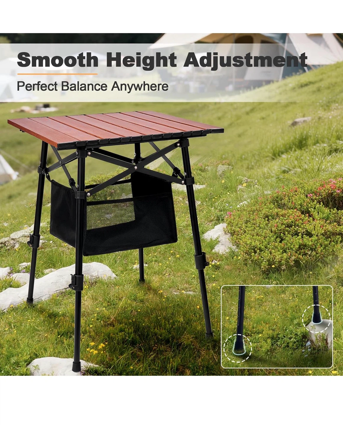 ODOLAND Folding Camping Table with Storage Bag - photo 3