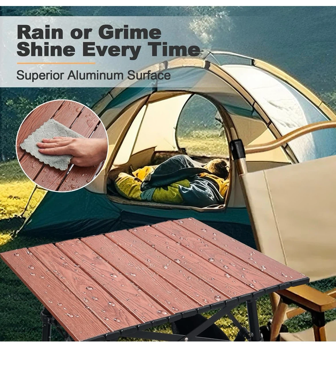 ODOLAND Folding Camping Table with Storage Bag - photo 5