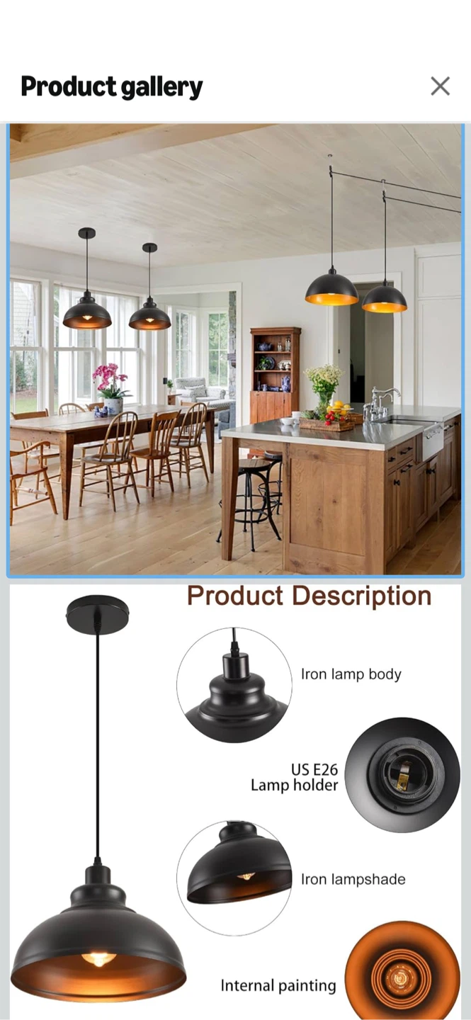 New-AOJUNSANSAN Pendant Light Fixture