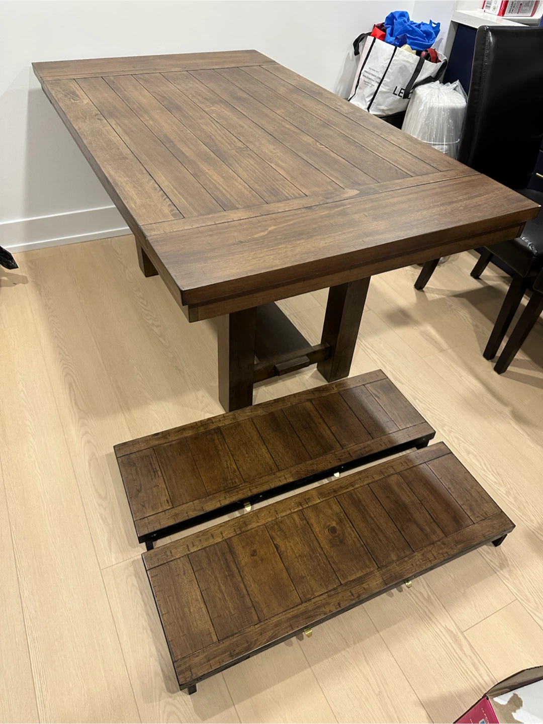Solid Wood Extendable Dining Table – 2 Leaves - photo 3
