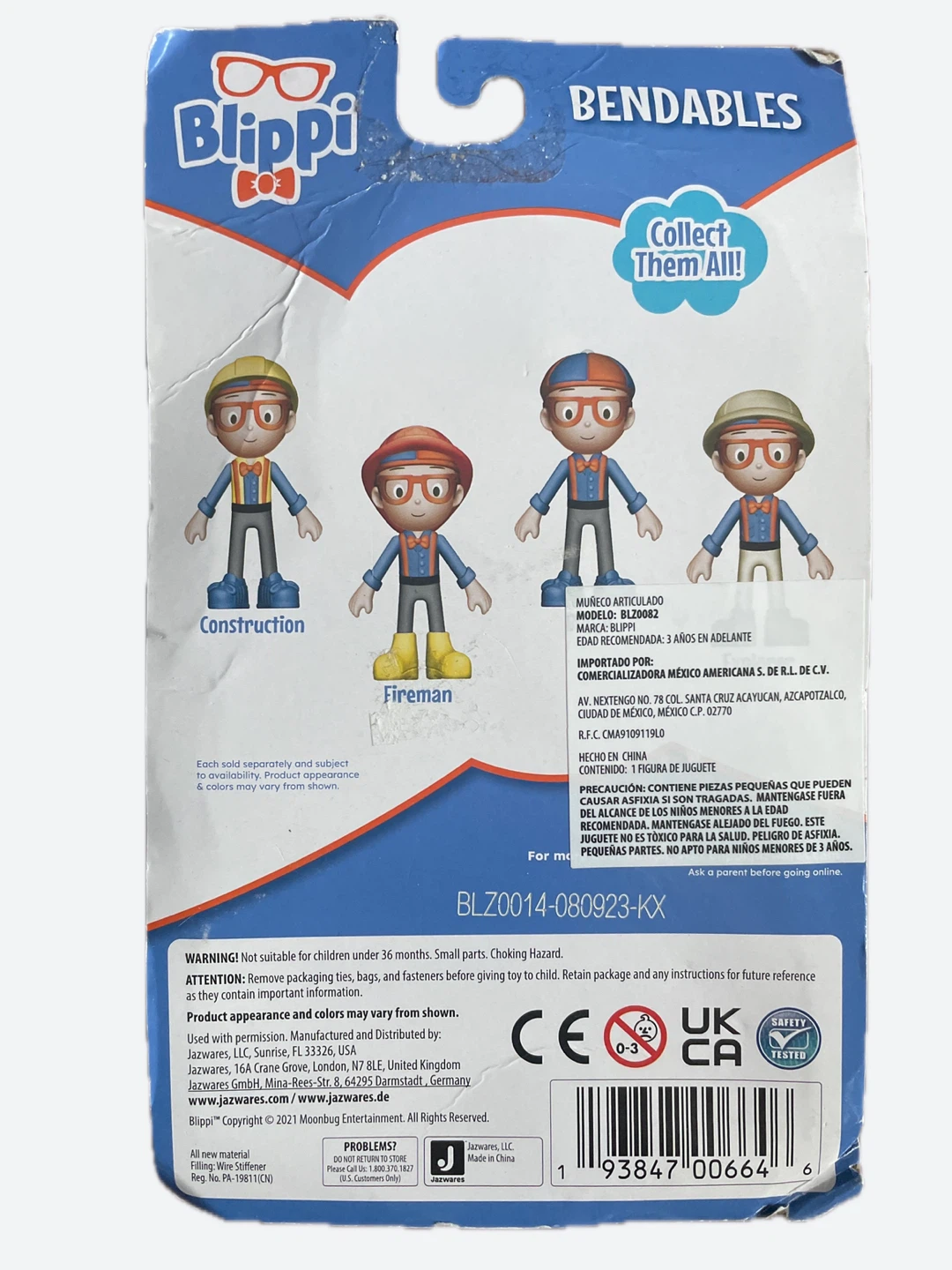 Fireman Blippi Bendables Figure - photo 2