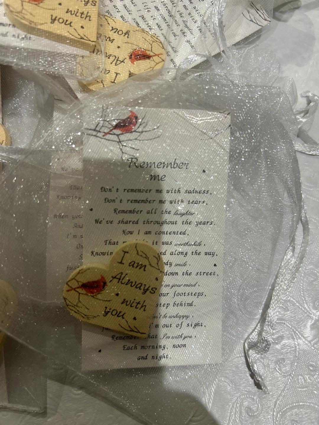 18 Pieces "Remember Me" Poem Gift Favors - photo 2
