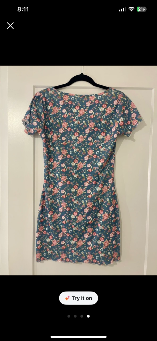Floral sweetheart neckline summer dress - photo 4