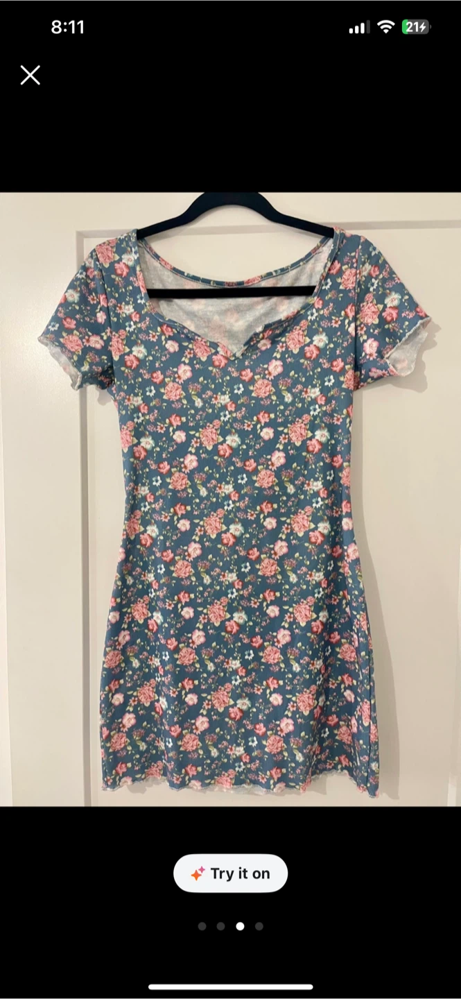 Floral sweetheart neckline summer dress - photo 3