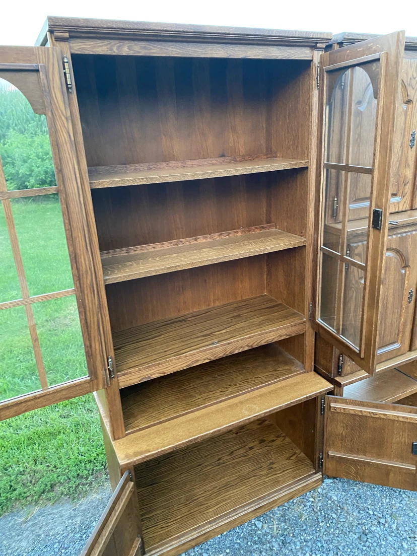 Vintage Belgian Oak Schrankwand / Wall Unit Set (CAN DELIVER) - photo 5