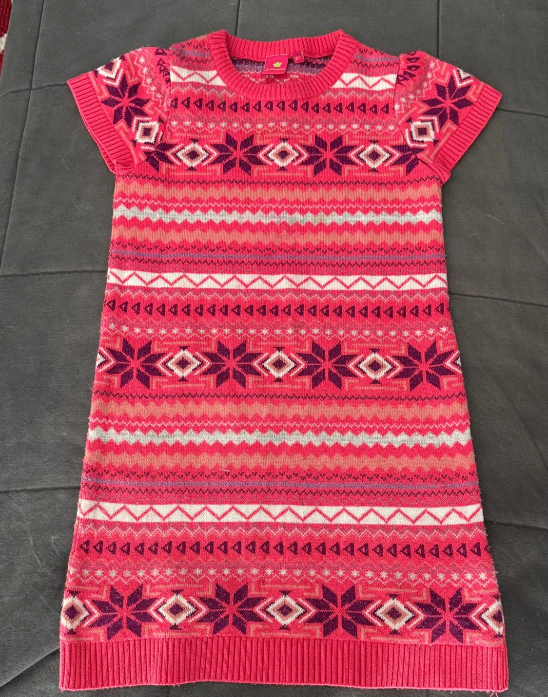 Girls Fair Isle Knit Dress - photo 2
