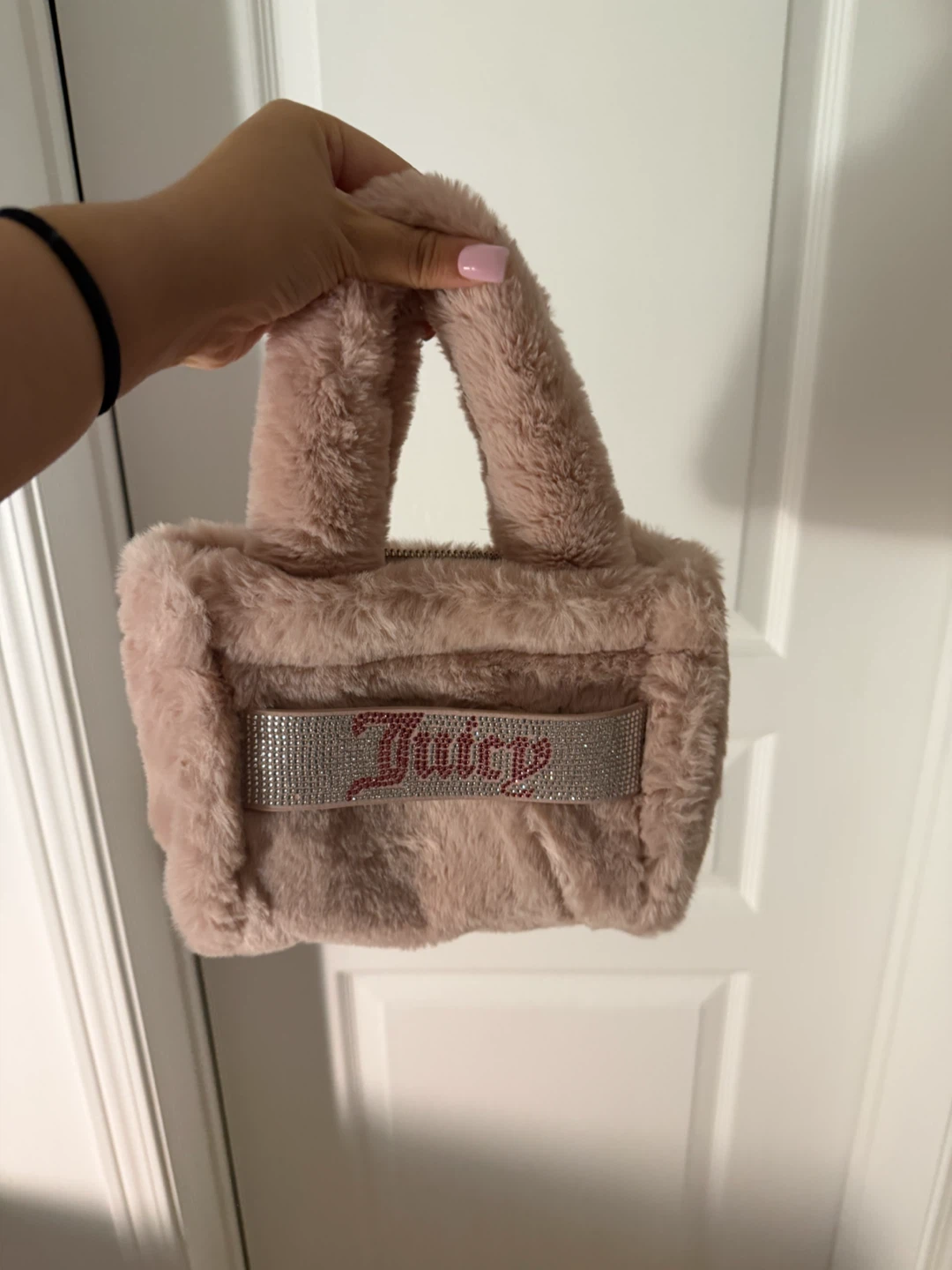 Juicy Couture Pink Faux Fur Mini Handbag