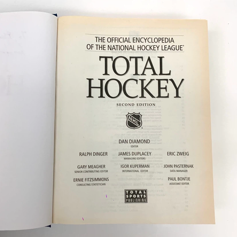 NHL Hockey Encyclopedia Total Hockey 2nd Edition History Book - photo 2